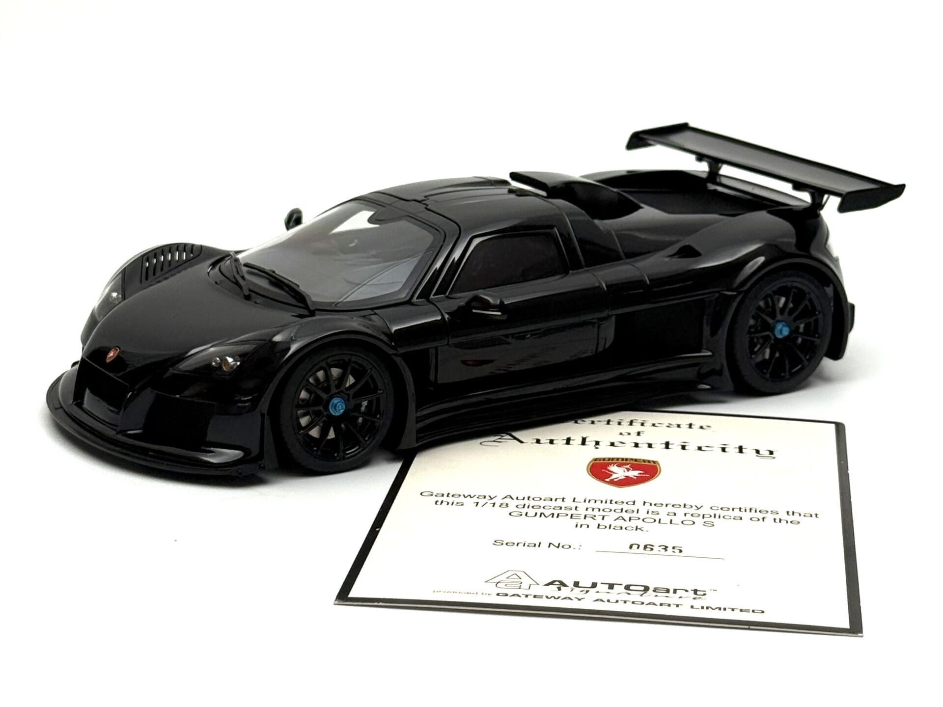 1:18 Gumbert Apollo S Black 2005 71301 - Autoart Signature