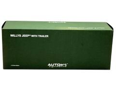 1:18 WILLYS Jeep with Trailer US Army 1941 74016 - Autoart Signature