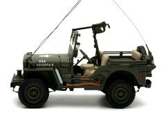 1:18 WILLYS Jeep with Trailer US Army 1941 74016 - Autoart Signature
