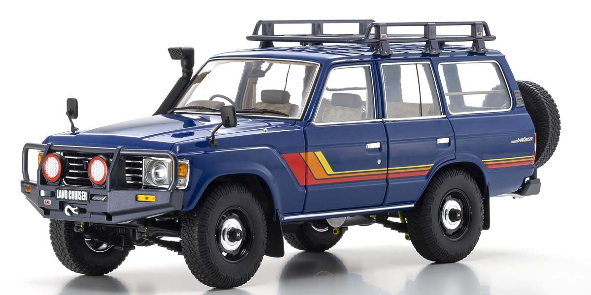 1:18 Toyota Land Cruiser 60 Blue RHD 1980 - Kyosho