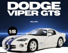 1:18 Dodge Viper GTS White / Blue Stripes 1996 GT940 - GT Spirit