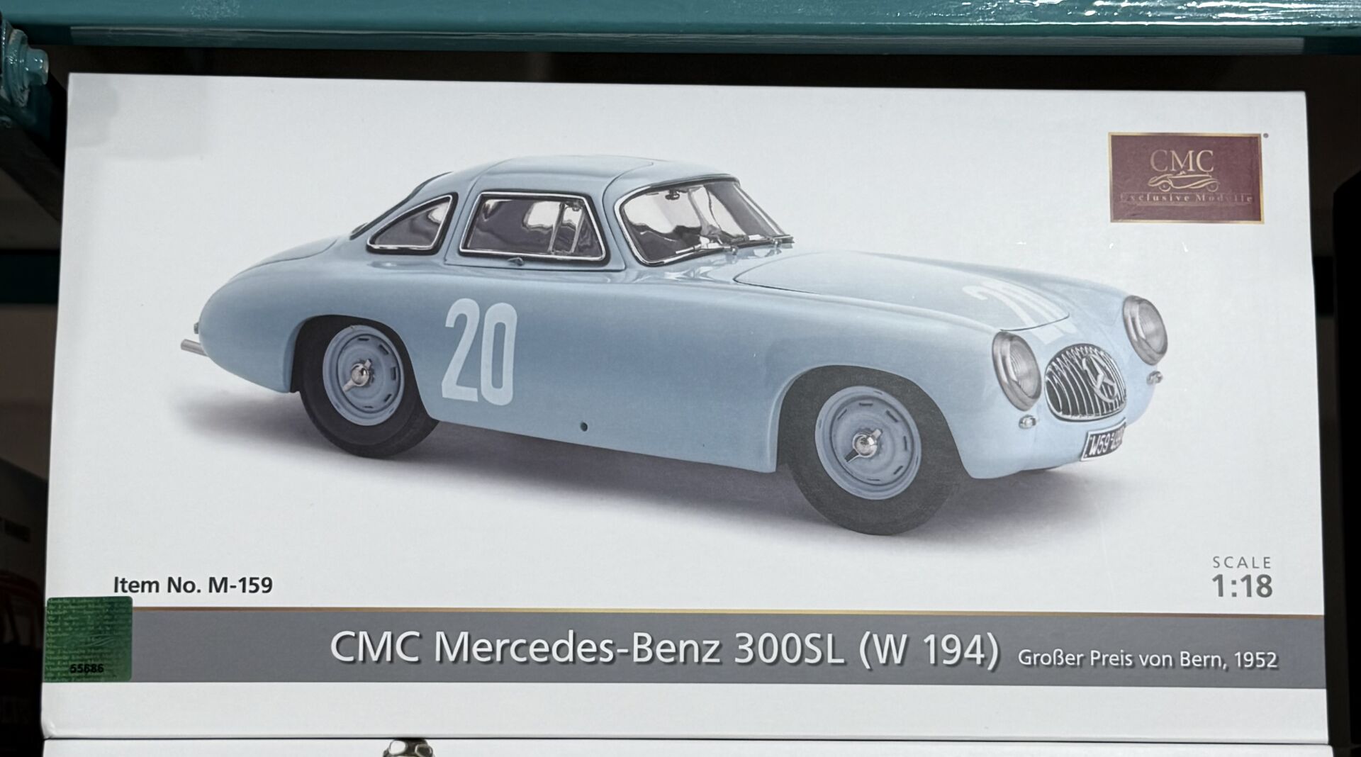 1:18 Mercedes-Benz 300SL GP of Bern 1952 # Hermann Lang - CMC