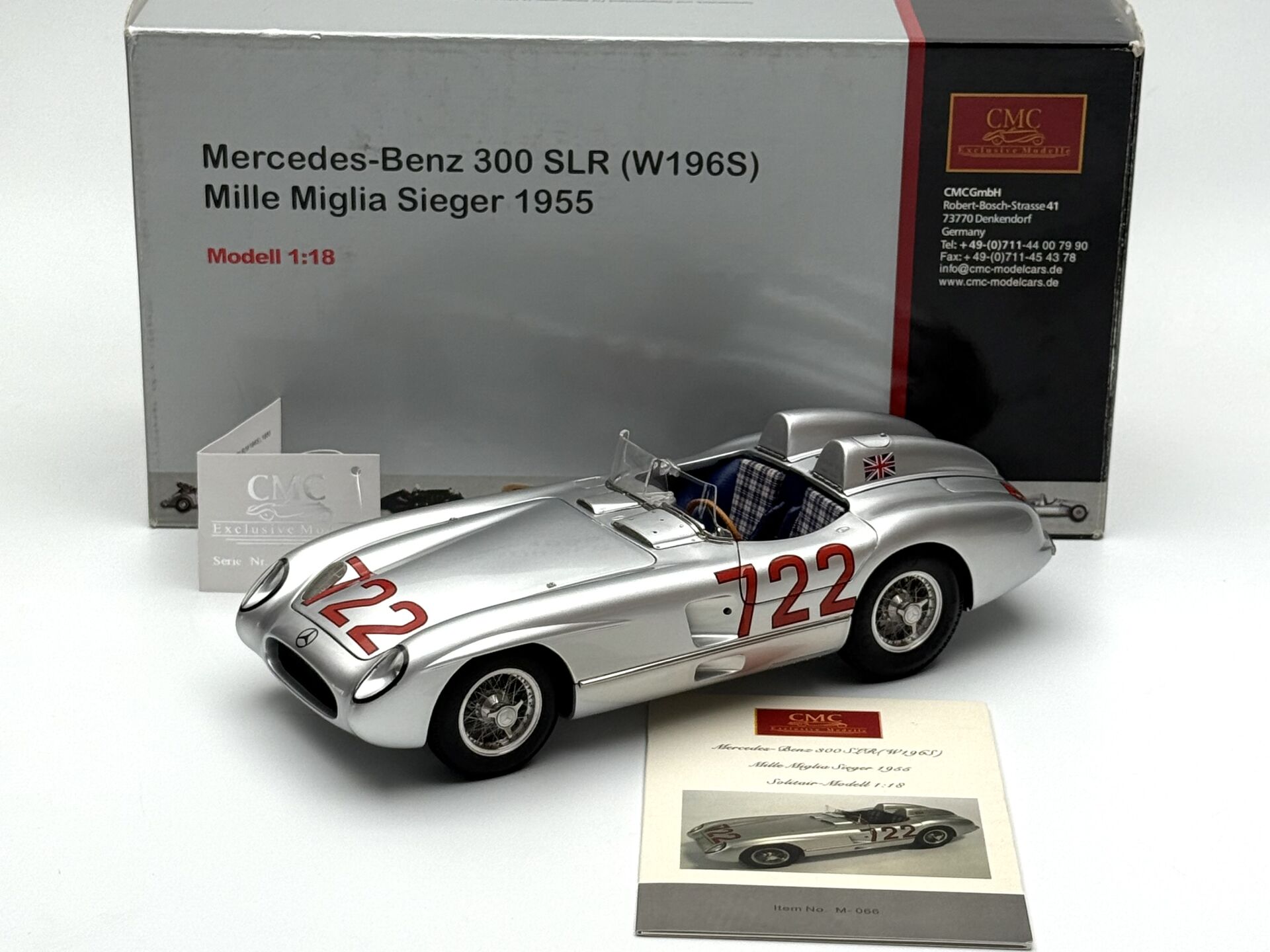 1:18 Mercedes-Benz 300 SLR W196S Stirling Moss 1955 - CMC