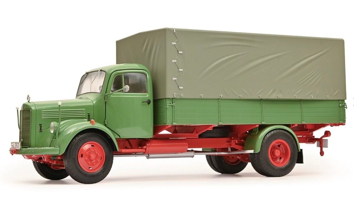 1:18 Mercedes-Benz L3500 Truck Flatbed/Plane 1950 - Schuco