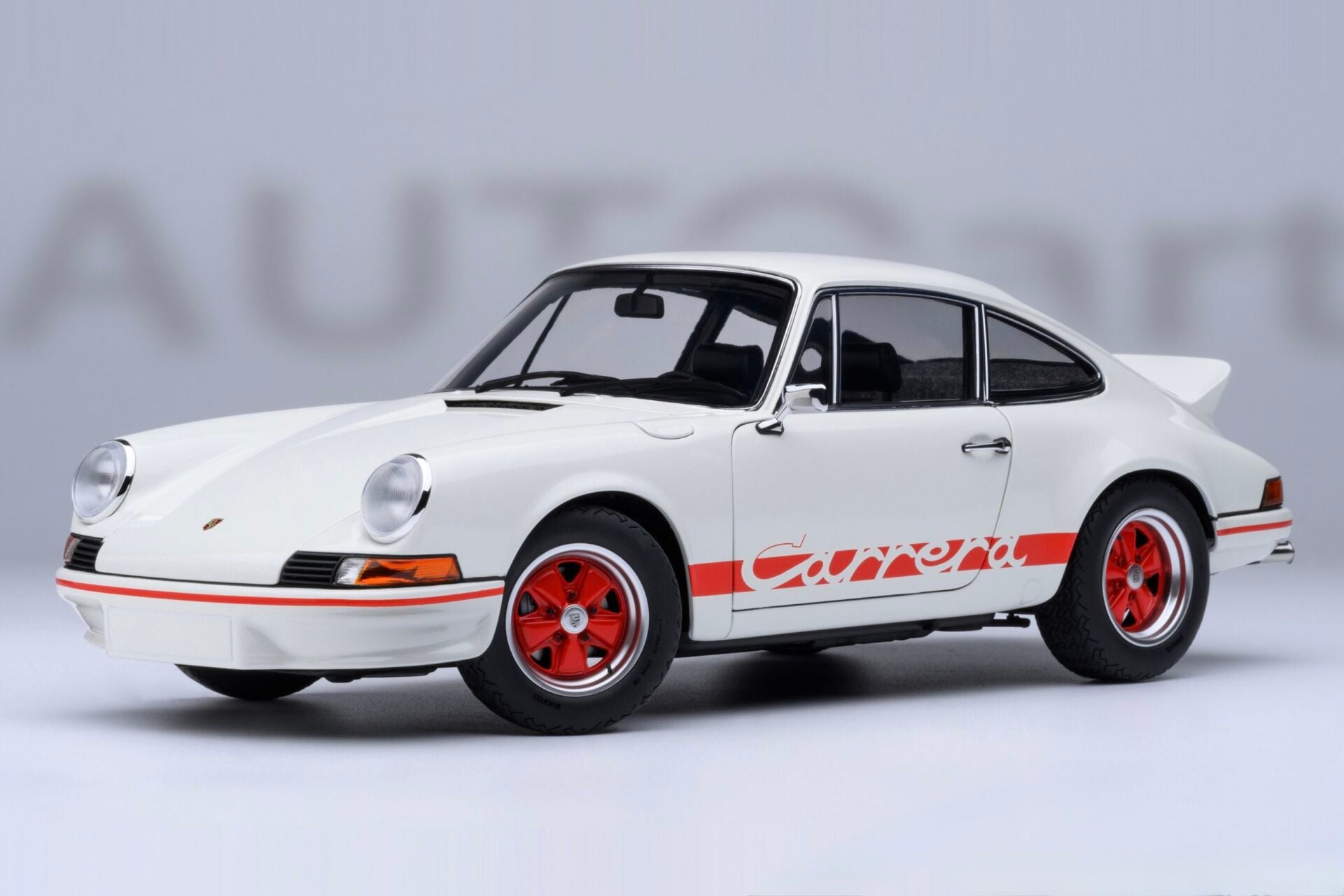 1:18 Porsche Carrera RS 2.7 Grand Prix White/Red 1973 - Autoart