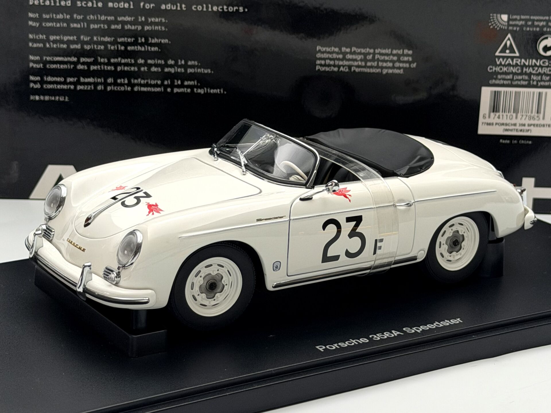 1:18 Porsche 356 Speedster White 23F 1968 - Autoart