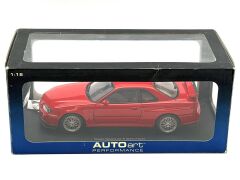 1:18 Nissan Skyline GT-R R34 Active Red Diecast 1000 - Autoart