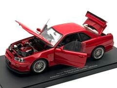 1:18 Nissan Skyline GT-R R34 Active Red Diecast 1000 - Autoart