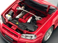 1:18 Nissan Skyline GT-R R34 Active Red Diecast 1000 - Autoart