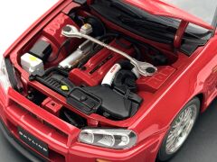 1:18 Nissan Skyline GT-R R34 Active Red Diecast 1000 - Autoart