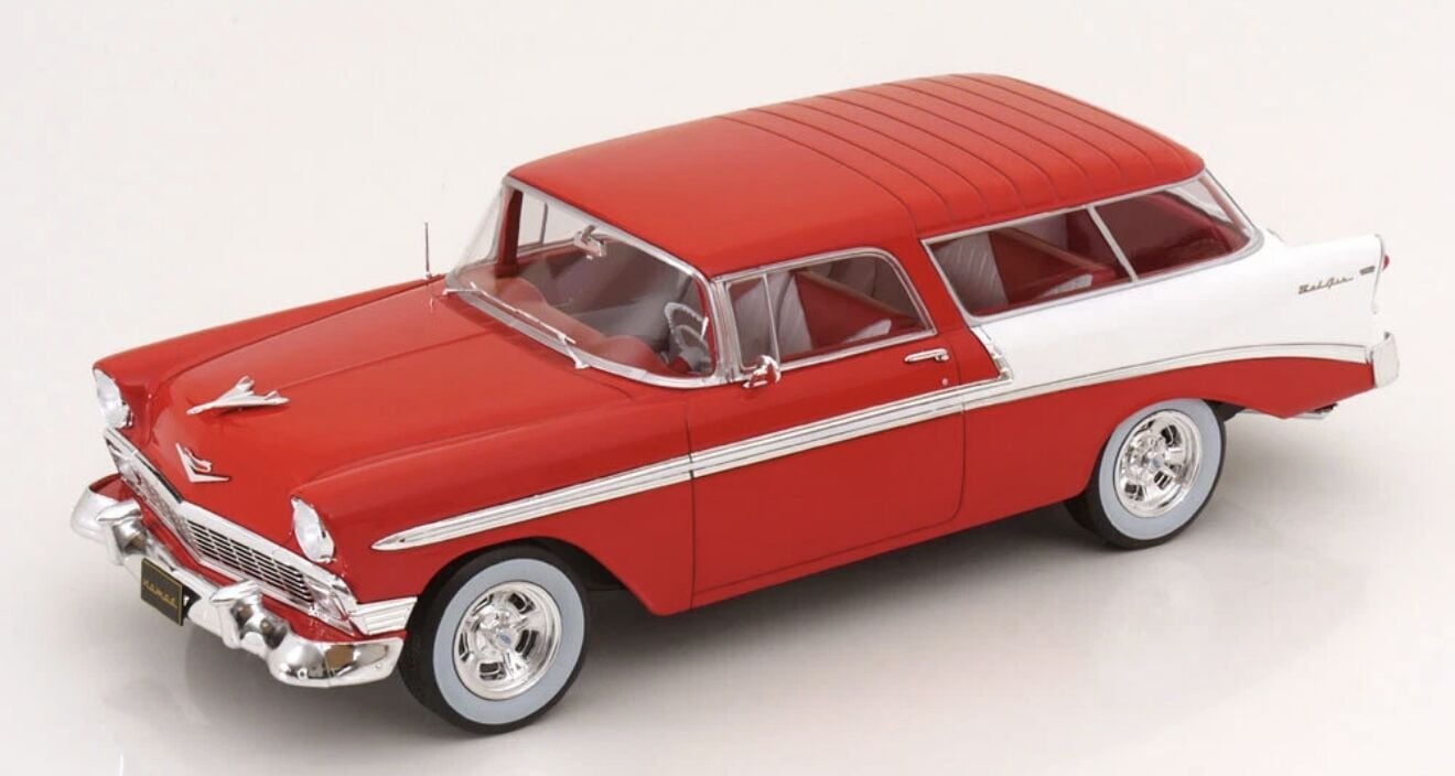 1:18 Chevrolet Bel Air Nomad Custom 1956 Red - KK Scale