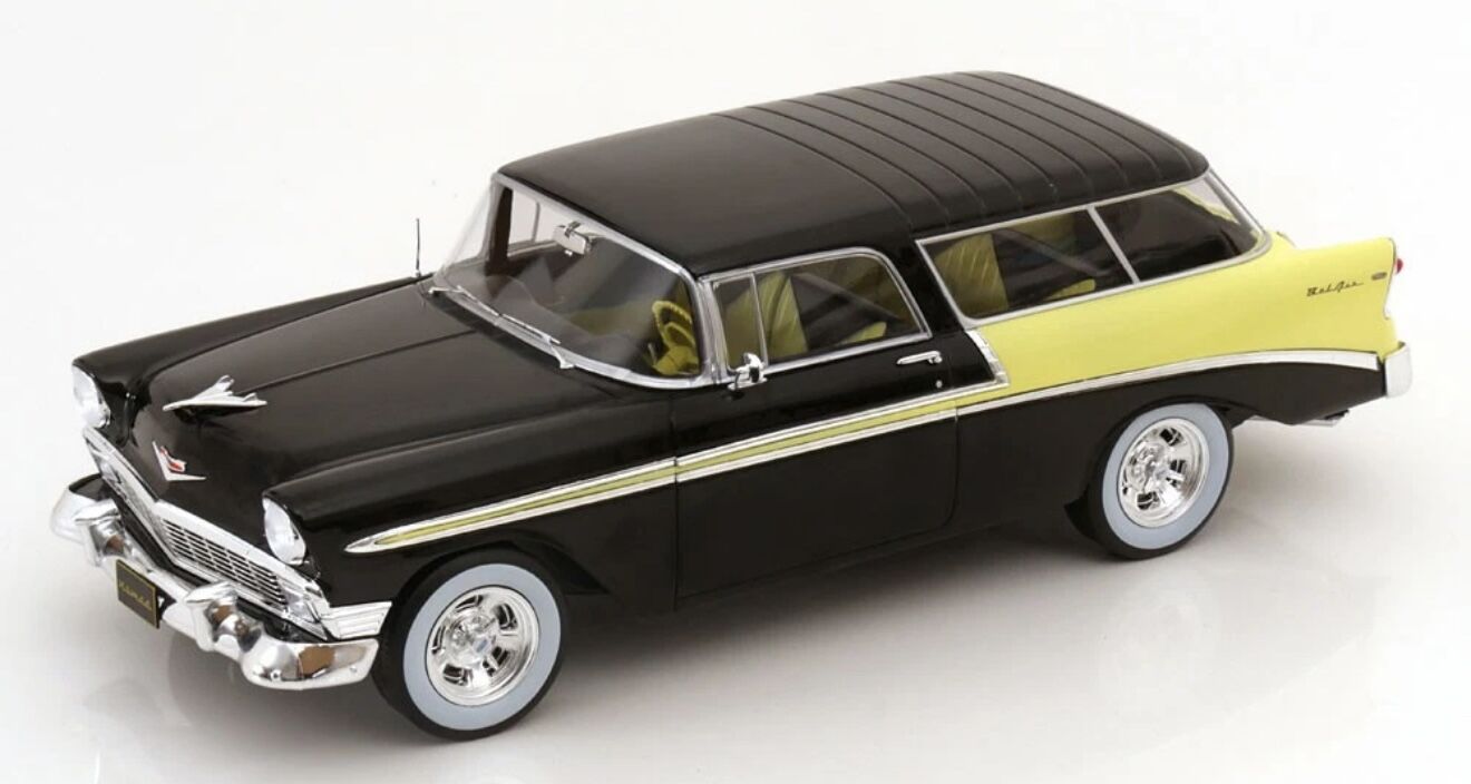 1:18 Chevrolet Bel Air Nomad Custom 1956 Black - KK Scale