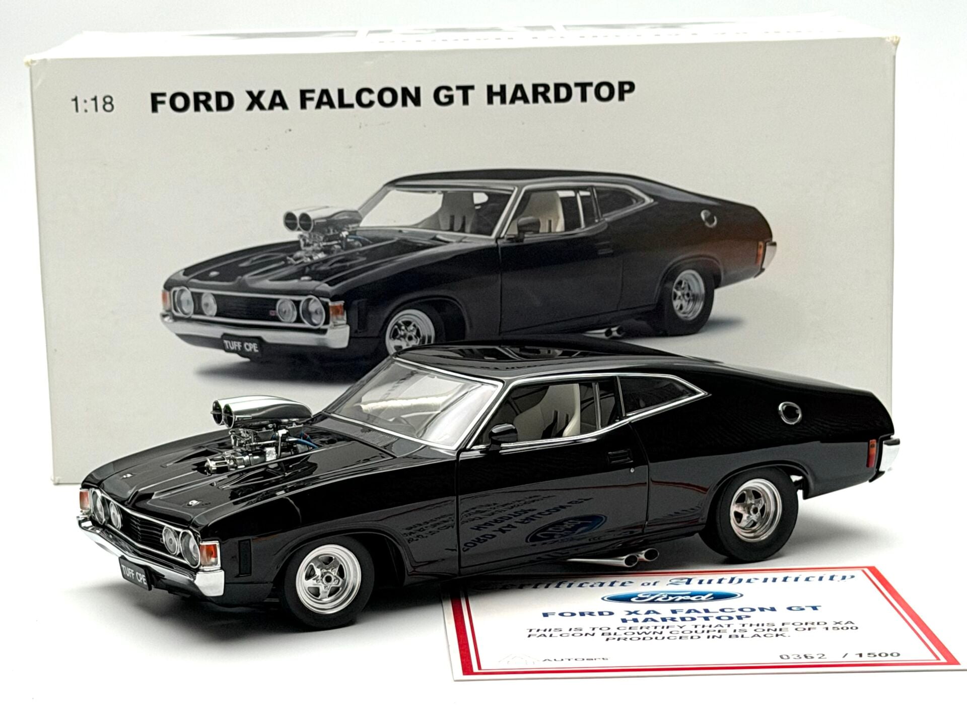 1:18 Ford XA Falcon GT Hardtop Black Street Machine - Autoart