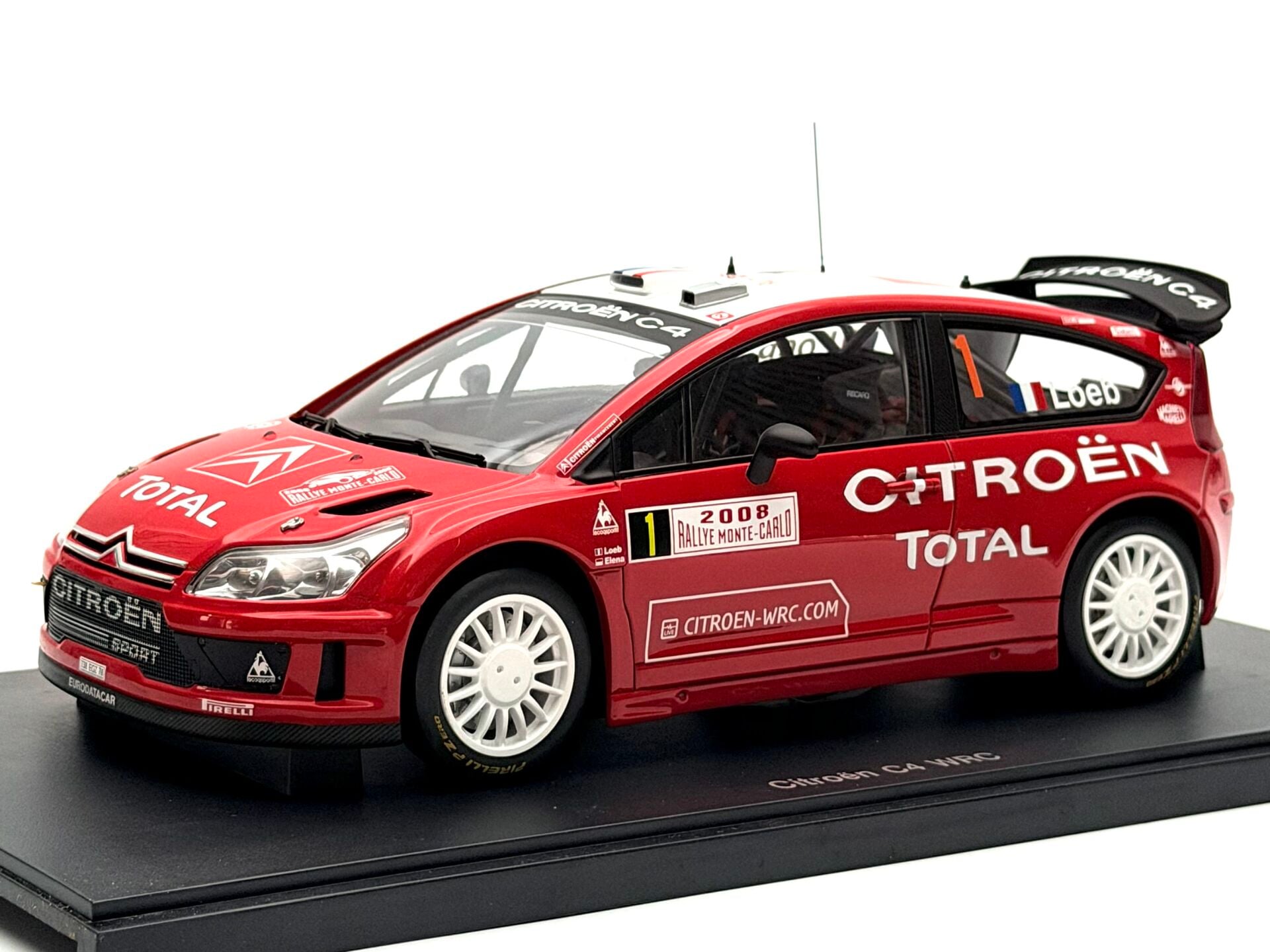 1:18 Citroen C4 WRC 2008 Monte Carlo Winner S.Loeb - Autoart
