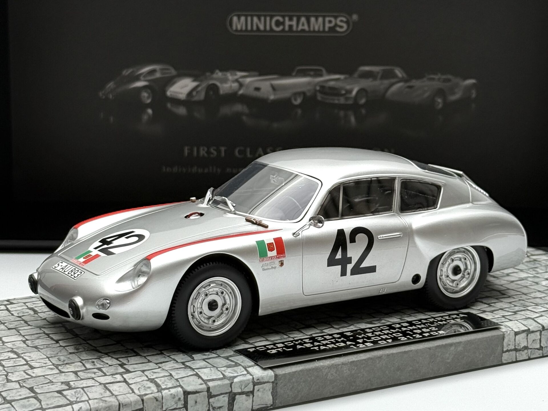 1:18 Porsche 356B 1600 GS Carrera GTL Abarth 1962 Targa Floria - Minichamps