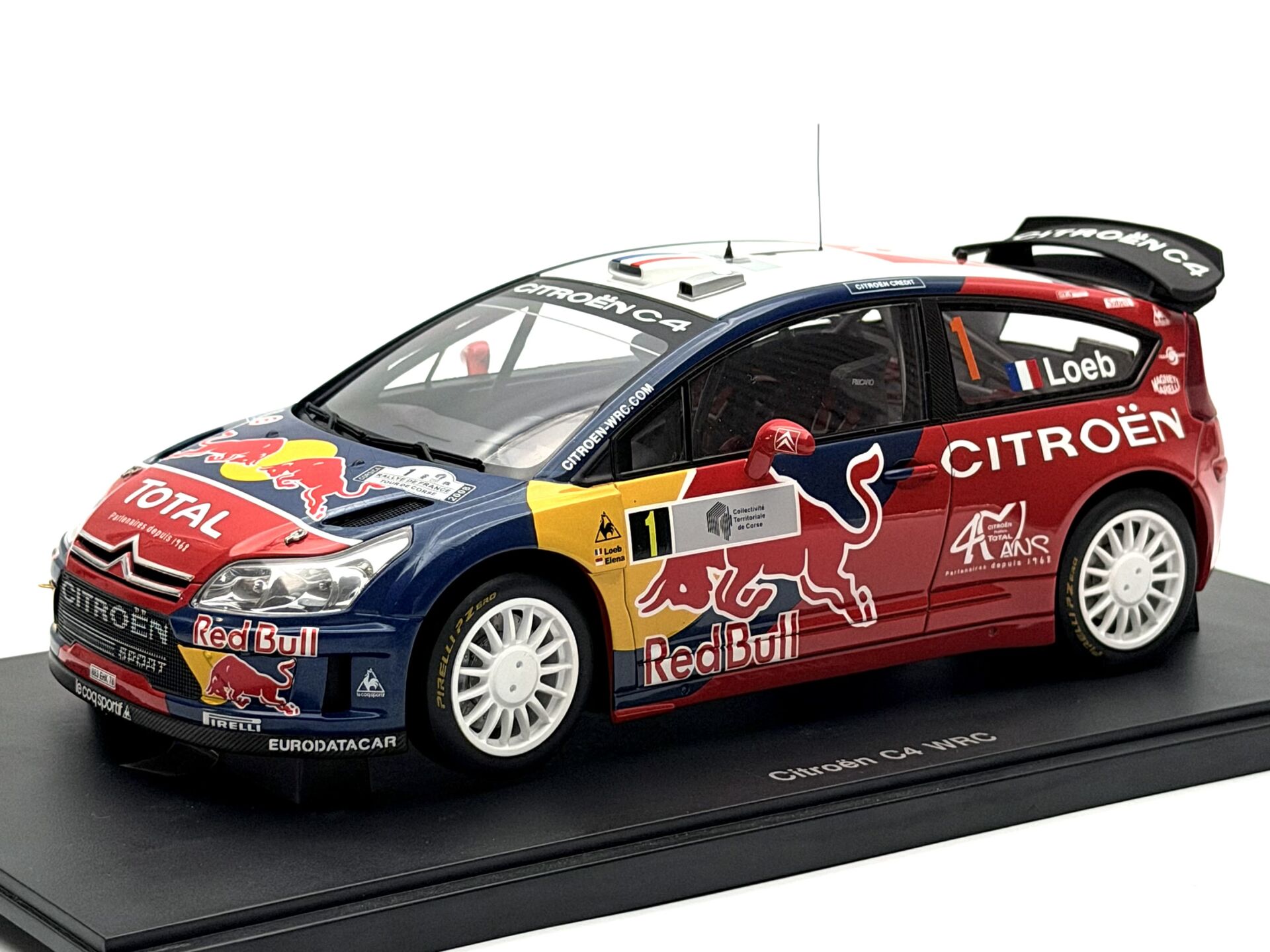 1:18 Citroen C4 WRC 2008 Rally France Winner S.Loeb - Autoart