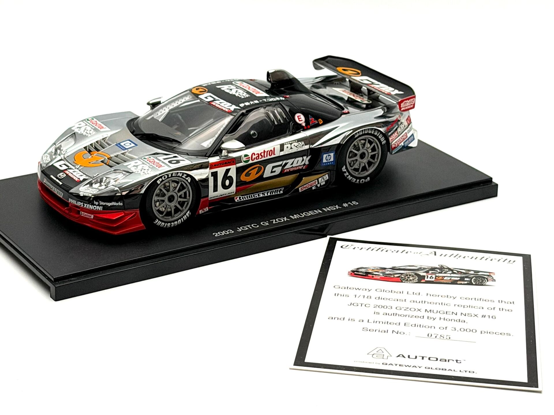 1:18 Honda NSX Mugen JGTC 2003 G GOX Chrome - Autoart