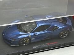 1:18 Ferrari SF90 Spider 1000 HP Closed Roof Elettrico Blue - BBR
