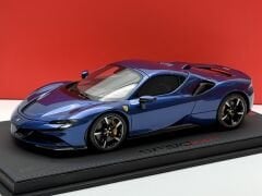 1:18 Ferrari SF90 Spider 1000 HP Closed Roof Elettrico Blue - BBR