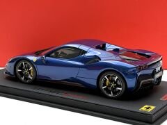 1:18 Ferrari SF90 Spider 1000 HP Closed Roof Elettrico Blue - BBR