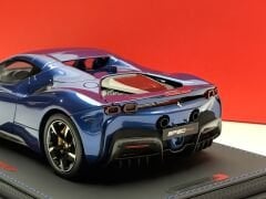 1:18 Ferrari SF90 Spider 1000 HP Closed Roof Elettrico Blue - BBR
