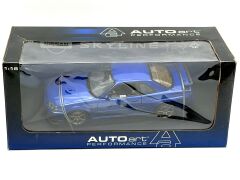 1:18 Nissan Skyline GT-R R34 1999 Blue - Autoart