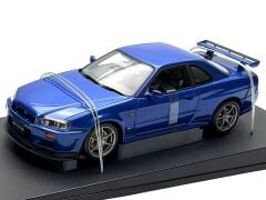 1:18 Nissan Skyline GT-R R34 1999 Blue - Autoart