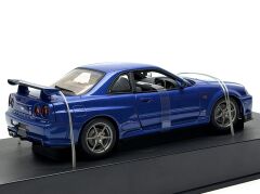 1:18 Nissan Skyline GT-R R34 1999 Blue - Autoart