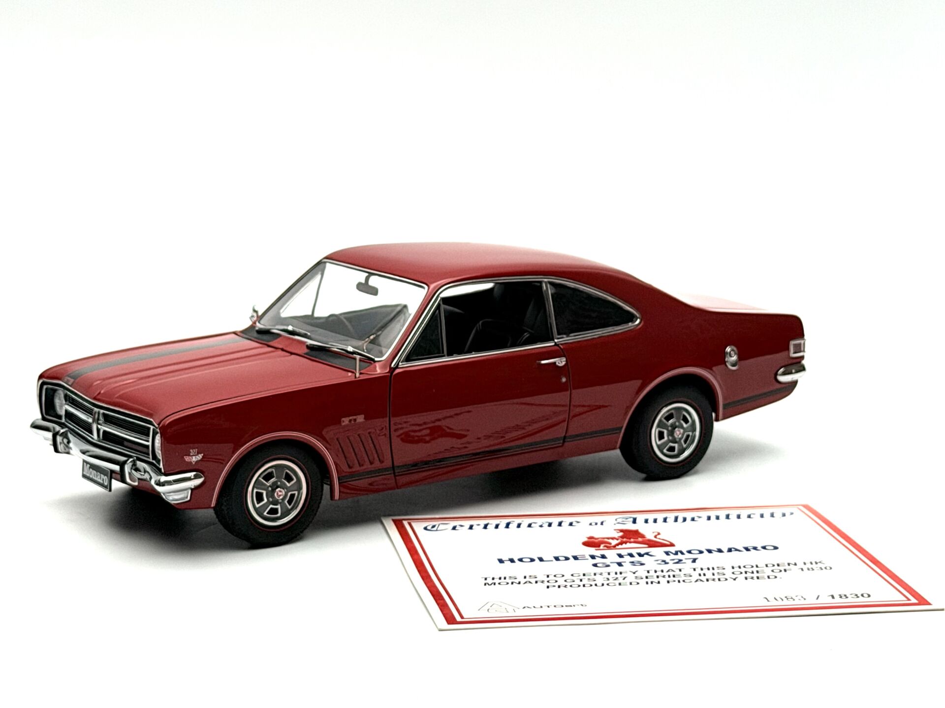 1:18 Holden HK Monaro GTS 327 1968 Picardy Red - Autoart