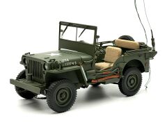 1:18 WILLYS Jeep with Trailer US Army 1941 74016 - Autoart Signature