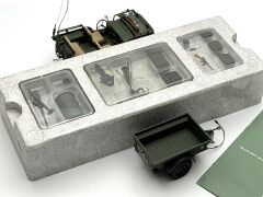 1:18 WILLYS Jeep with Trailer US Army 1941 74016 - Autoart Signature