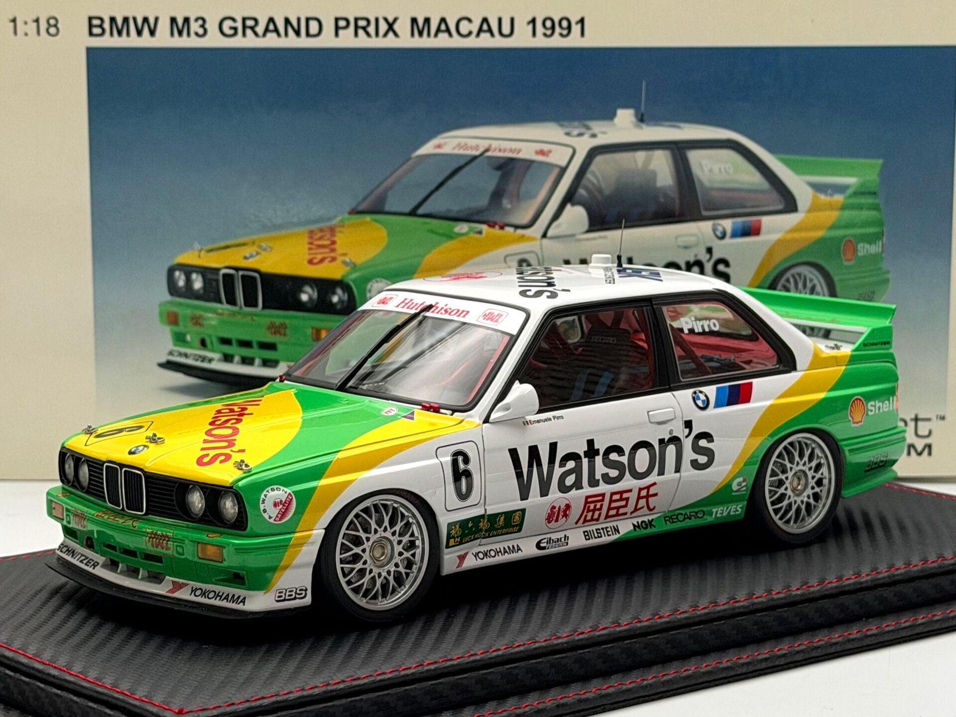 1:18 BMW M3 E30 Watsons 1991 Grand Prix Macau - Autoart