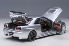 1:18 Nissan Skyline GT-R R34 Z Tune 2002 Silver - Autoart
