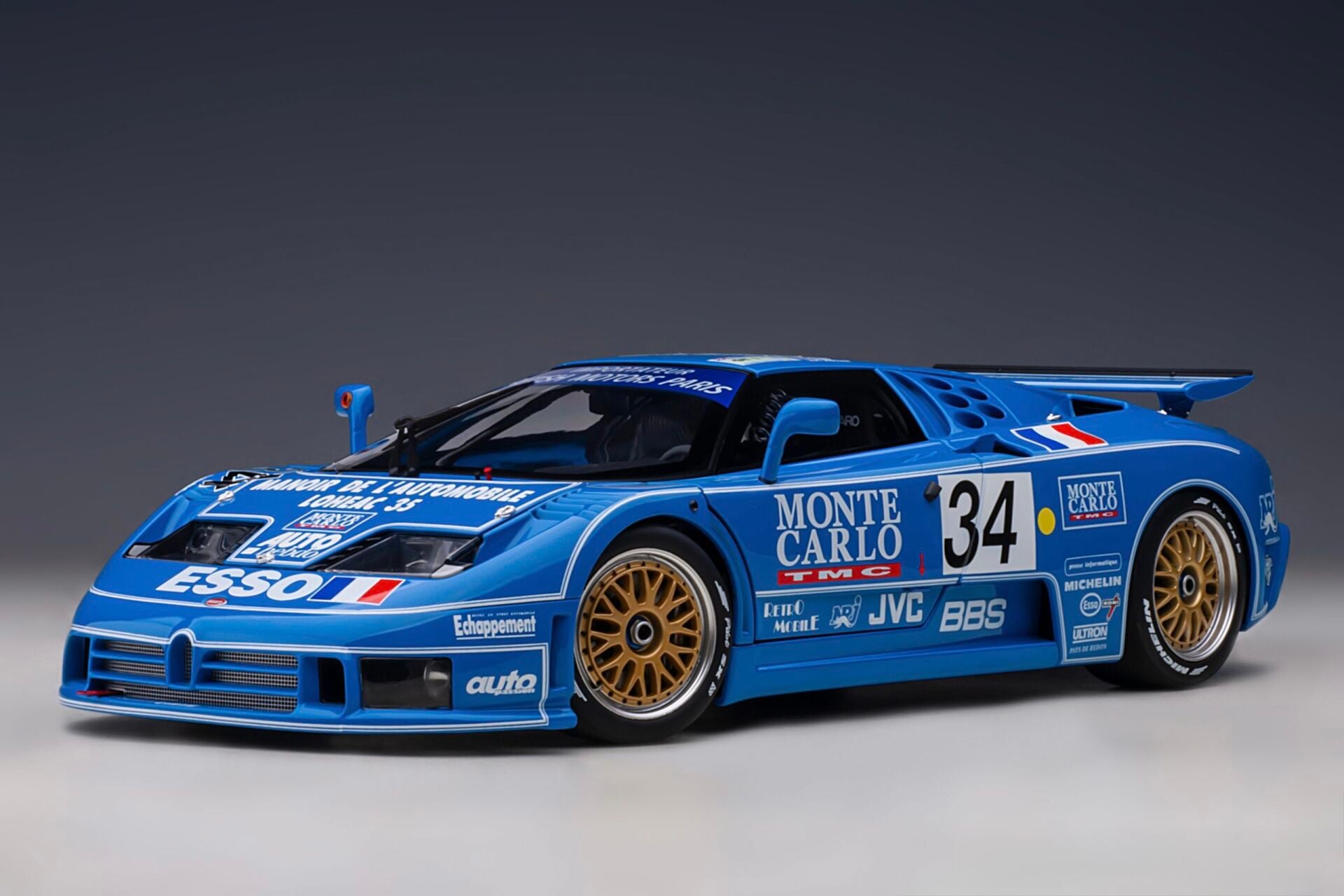 1:18 Bugatti EB110 Le Mans 1994 French Racing Blue - Autoart