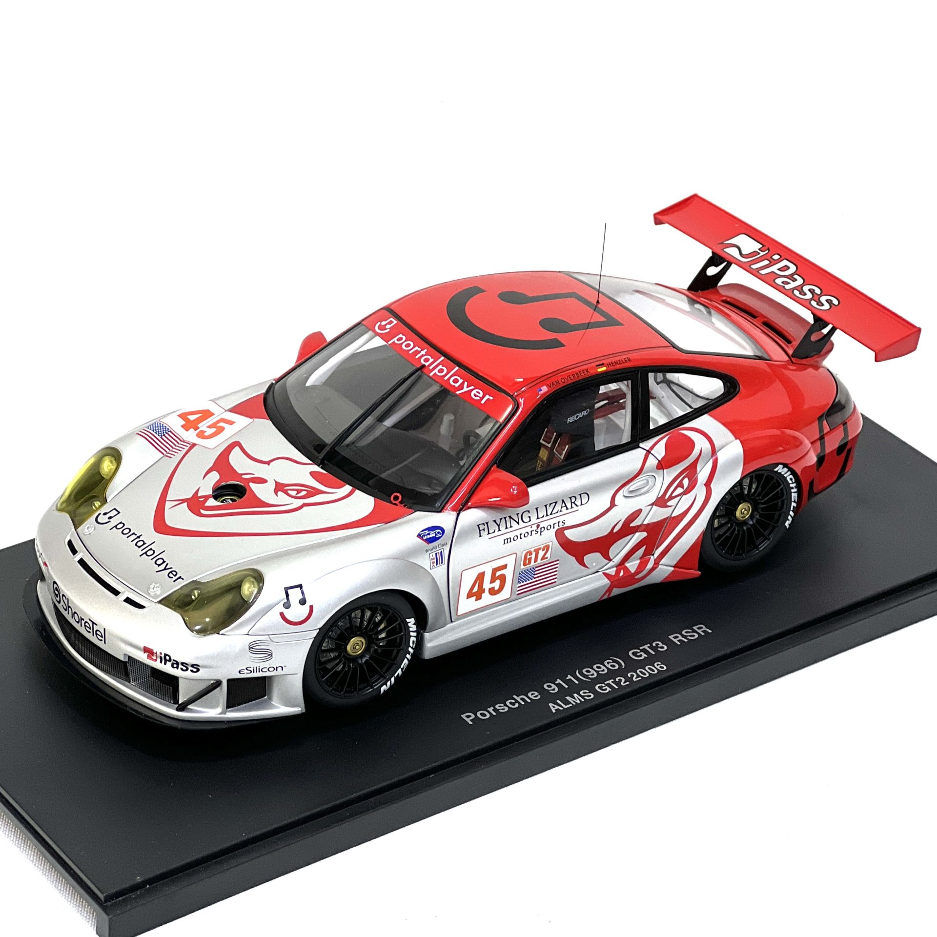 1:18 Porsche 911 996 GT3 RSR ALMS 2006 Flying Kırmızı - Autoart