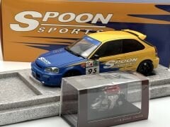 1:18 Honda Civic Type R EK9 Spoon Yellow/Blue Livery - Motorhelix