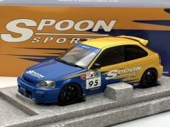 1:18 Honda Civic Type R EK9 Spoon Yellow/Blue Livery - Motorhelix