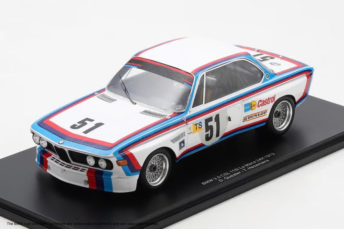 1:18 BMW 3.0 CSL 1973 24H Le Mans 11th M Colour - Spark