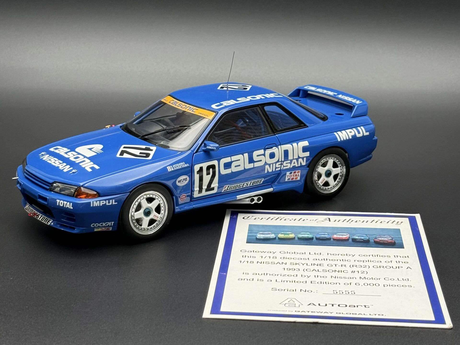 1:18 Nissan Skyline GT-R R32 Group A 1993 CALSONIC - Autoart