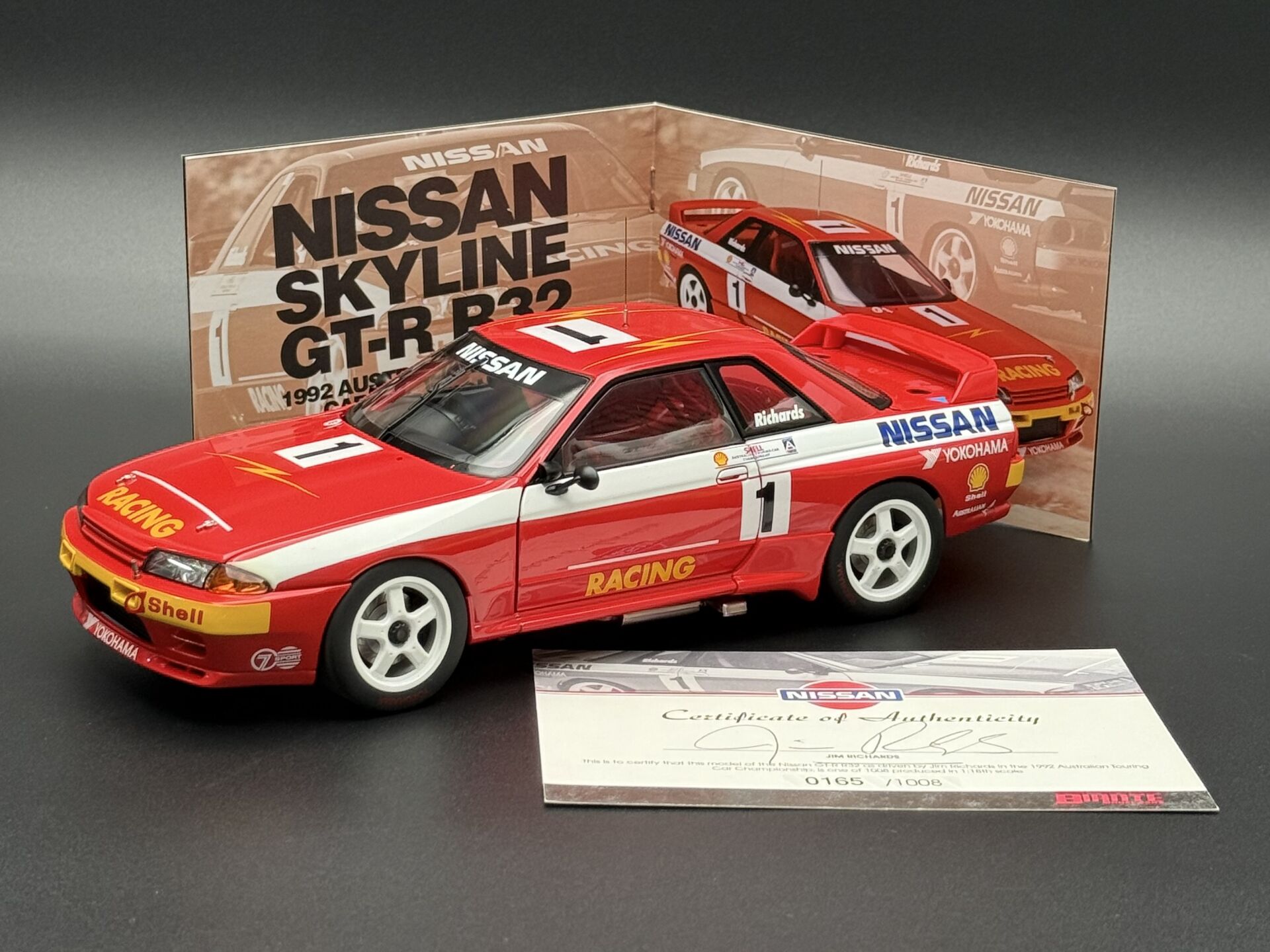 1:18 Nissan Skyline GT-R R32 ATCC 1992 JIM RICHARDS #1 - Autoart