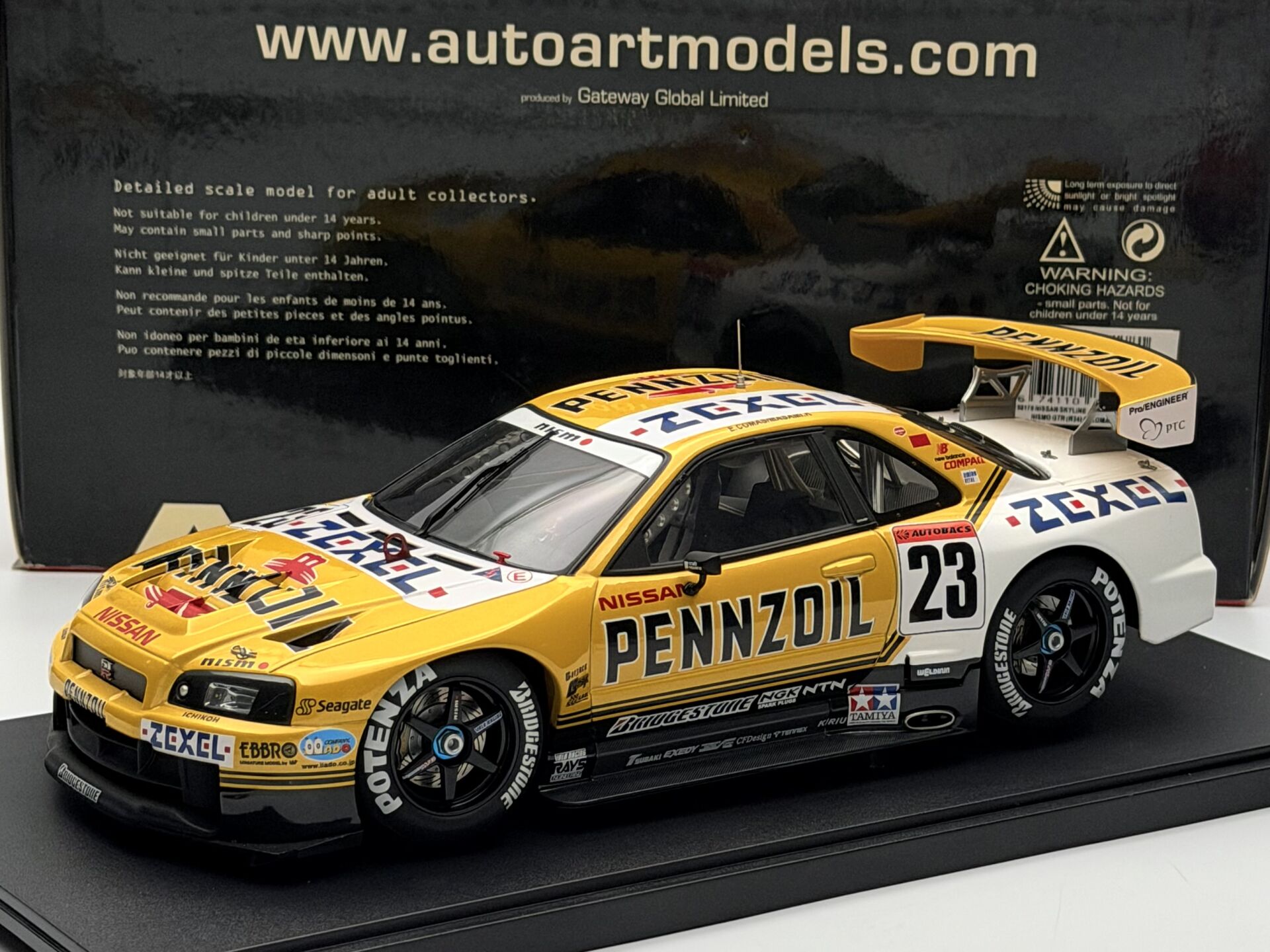 1:18 Nissan Skyline R34 Nismo JGTC 2001 Pennzoil - Autoart