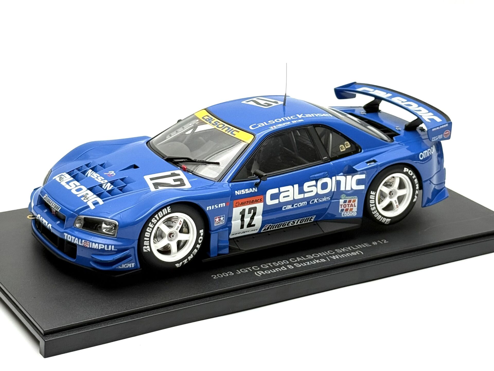 1:18 Nissan Skyline R34 GT-R 2002 Suzuka Winner Calsonic - Autoart