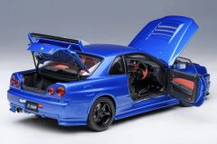 1:18 Nissan Skyline GT-R R34 Z Tune 2002 Bayside Blue - Autoart