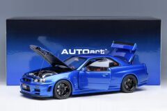 1:18 Nissan Skyline GT-R R34 Z Tune 2002 Bayside Blue - Autoart