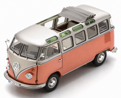 1:18 Volkswagen T1 Samba Open Roof 1962 Copper Met - Schuco