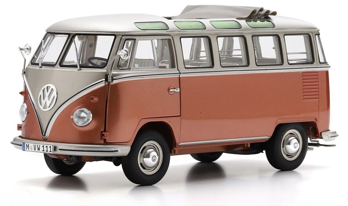 1:18 Volkswagen T1 Samba Open Roof 1962 Copper Met - Schuco