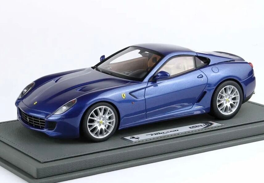 1:18 Ferrari 599 GTB Manual Gear Blu Mirabeau 2006 - BBR Models