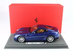1:18 Ferrari 599 GTB Manual Gear Blu Mirabeau 2006 - BBR Models