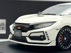1:18 Honda Civic FK8 Mugen Type R White + Figure - POP RACE