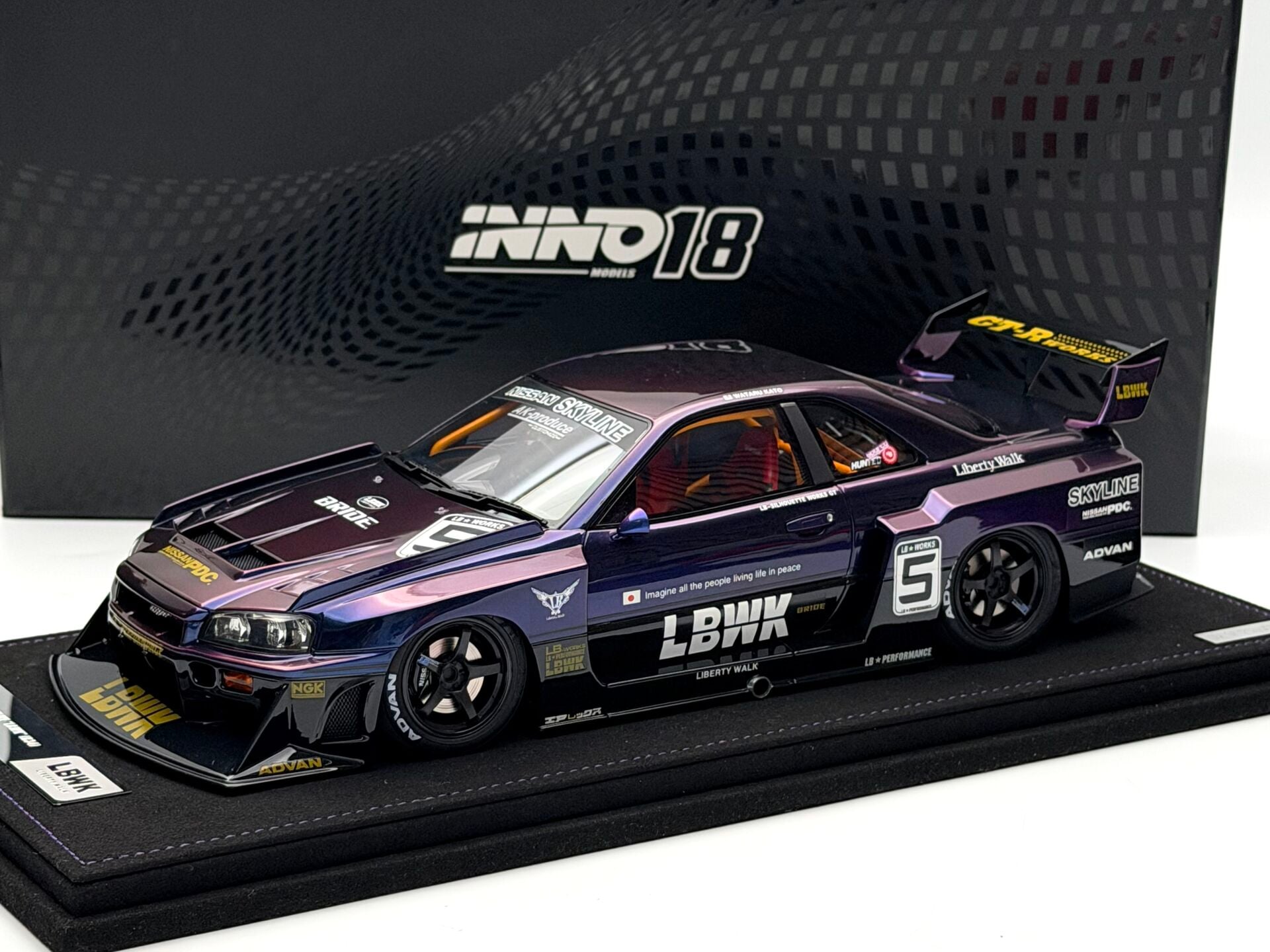 1:18 Nissan Skyline ER34 LBWK Super Silhouette MNP II - INNO